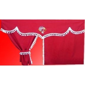 Sada závesov MERCEDES ACTROS, s bielymi strapcami