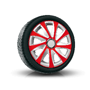 Puklice pre OPEL 16", DRIFT EXTRA červeno-strieborné 4ks