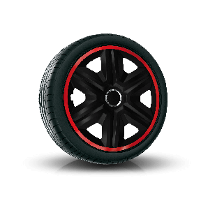 Puklice pre OPEL 16", FAST LUX ČERVENO-ČIERNE 4ks