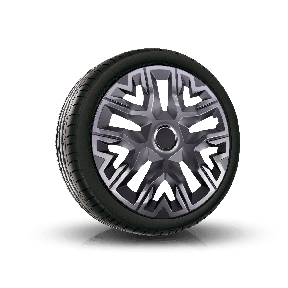 Puklice pre OPEL 16", PERFECTO grafitové lakované, 4ks