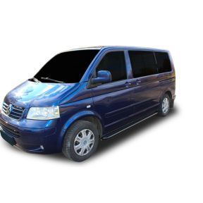 Bočné nerezové rámy pre Volkswagen T5 SWB 2003-2015, 60,3 mm BLACK