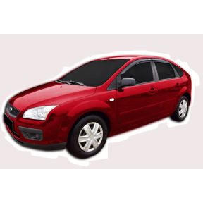 Deflektory SCOUTT pre FORD FOCUS 2, Ľ + P 2005-2012, predné a zadné, 4ks, 5-dverový