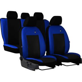 Autopoťahy univerzálne kožené ROAD modré