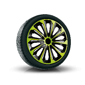 Puklice pre CHEVROLET 15", STRONG DUOCOLOR ZELENO-ČIERNE 4ks