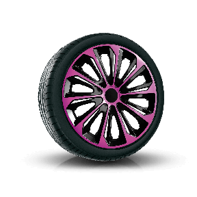 Puklice pre CHEVROLET 15", STRONG DUOCOLOR RUŽOVO-ČIERNE 4ks