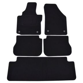 Textilné autokoberce na mieru pre Volkswagen Caddy 2015-2020 (7-miestne) (5 ks)